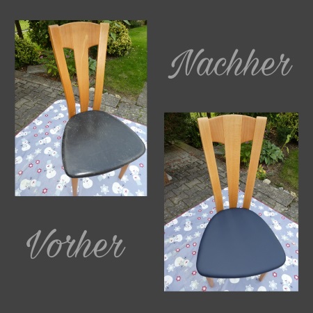 Stuhl mit Artikel „CLASSIC“ Farbe sky bezogen!